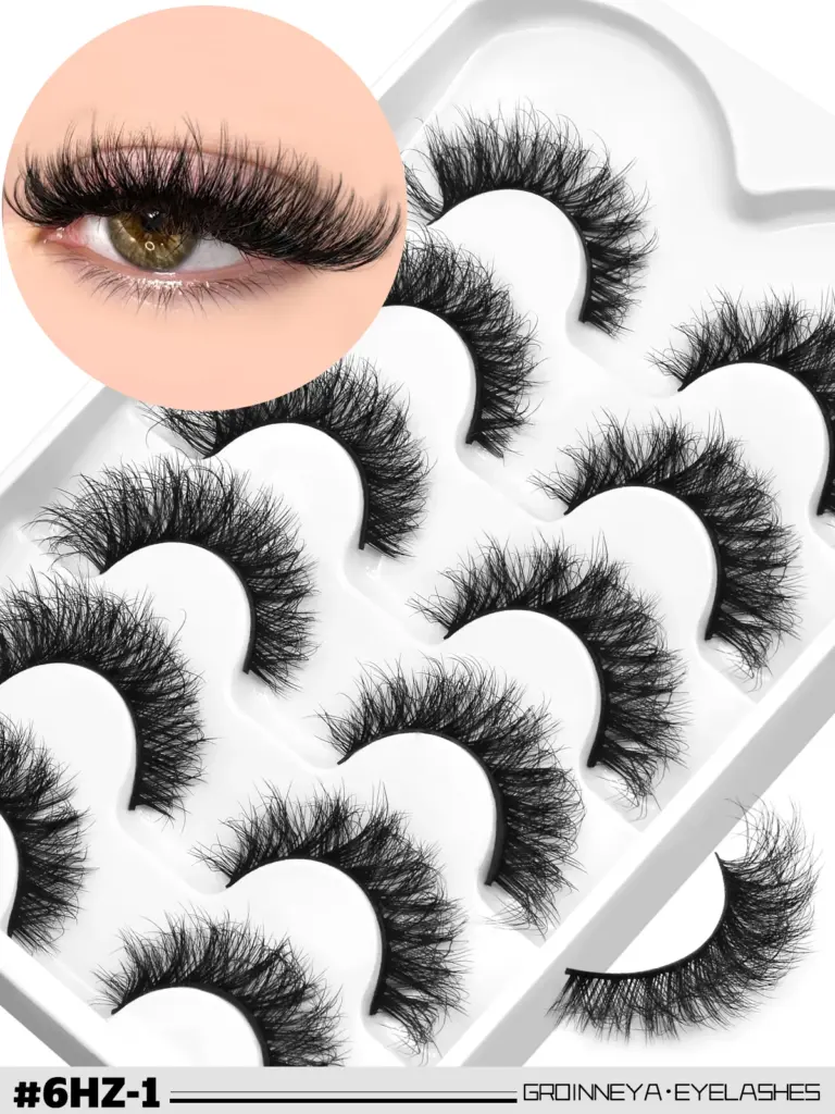 GROINNEYA 3D Mink Strip Lashes