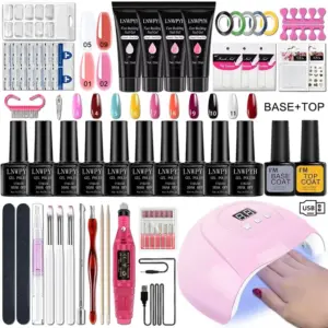 Complete Gel Nail Kit with UV Lamp & Drill