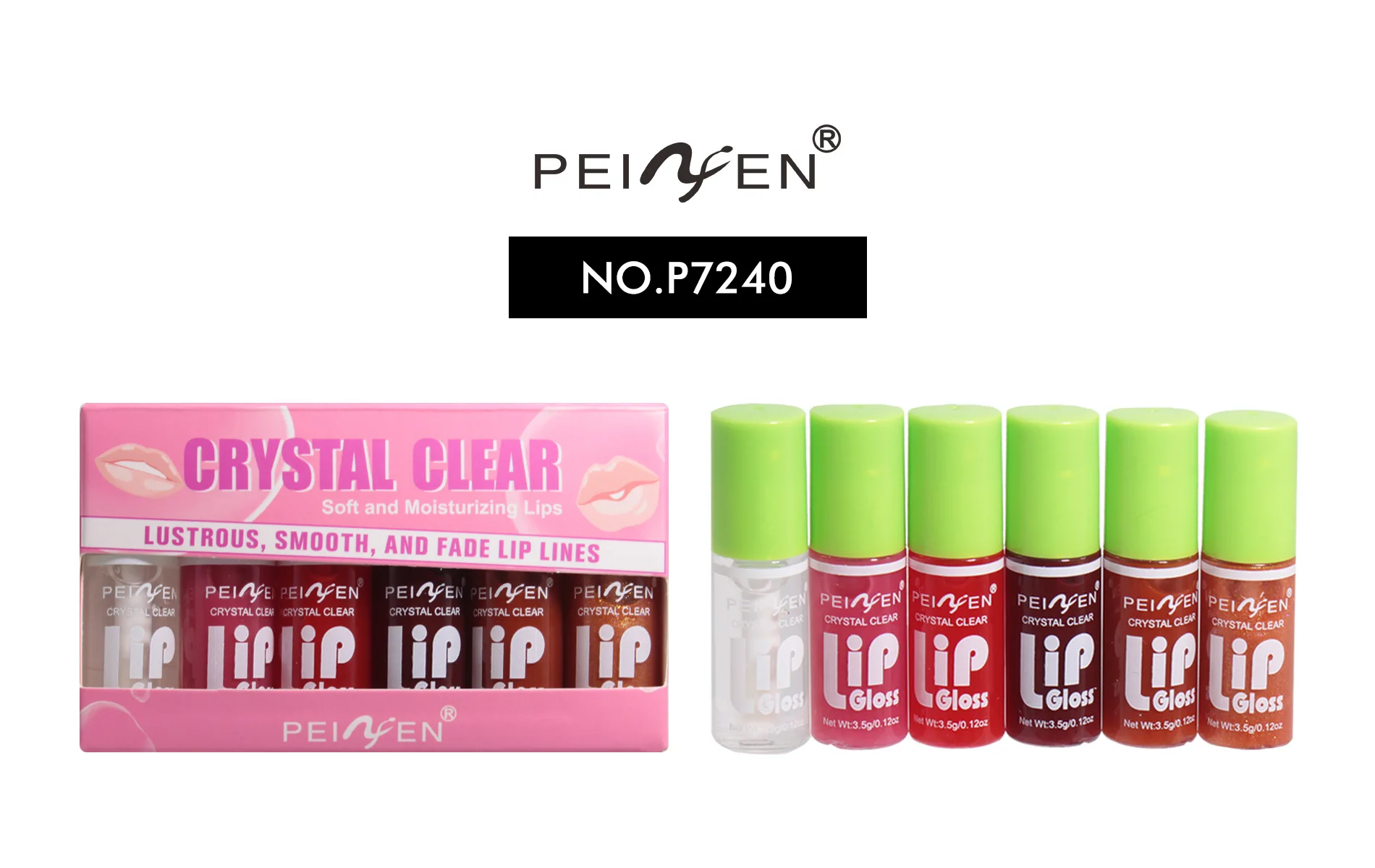 Glass Mirror Lip Gloss — Set of 6 - Image 2