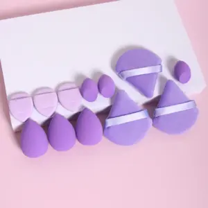 Sponge & Powder Puff Set — 12 Pieces