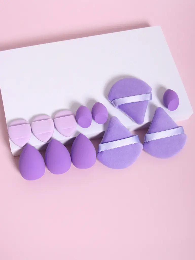 Sponge & Powder Puff Set — 12 Pieces