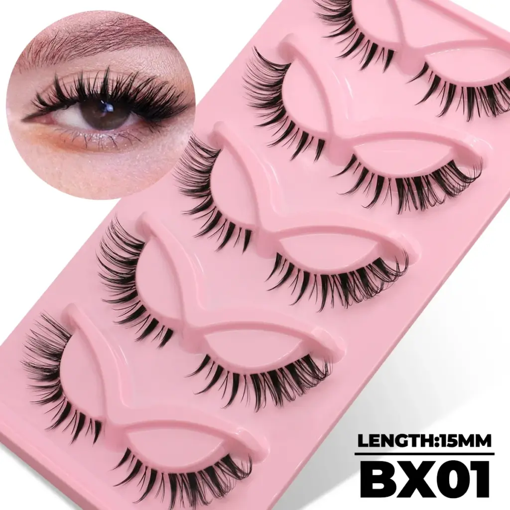 Veltrinay Cat-Eye Strip Lashes — 5 Pairs