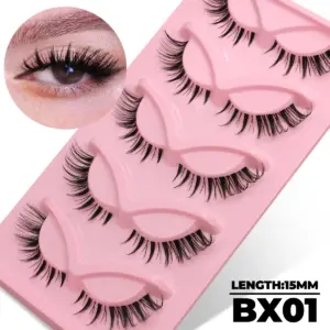 Veltrinay Cat-Eye Strip Lashes — 5 Pairs