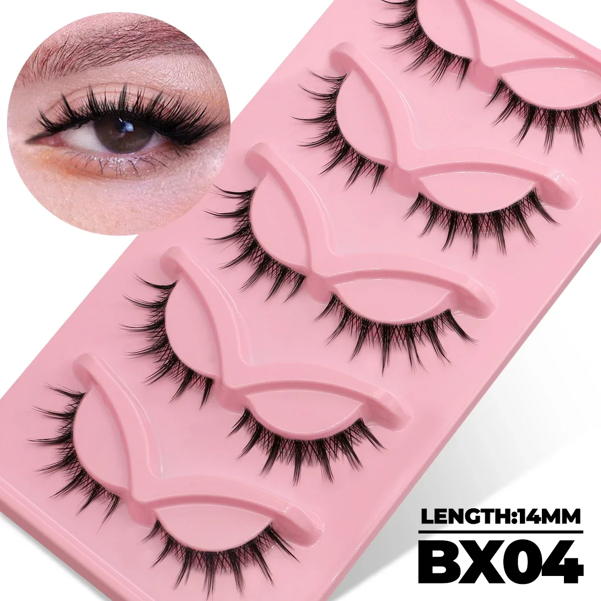 Veltrinay Cat-Eye Strip Lashes — 5 Pairs - Image 5