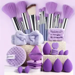 Brush + Sponge Beauty Set — 33 Pieces
