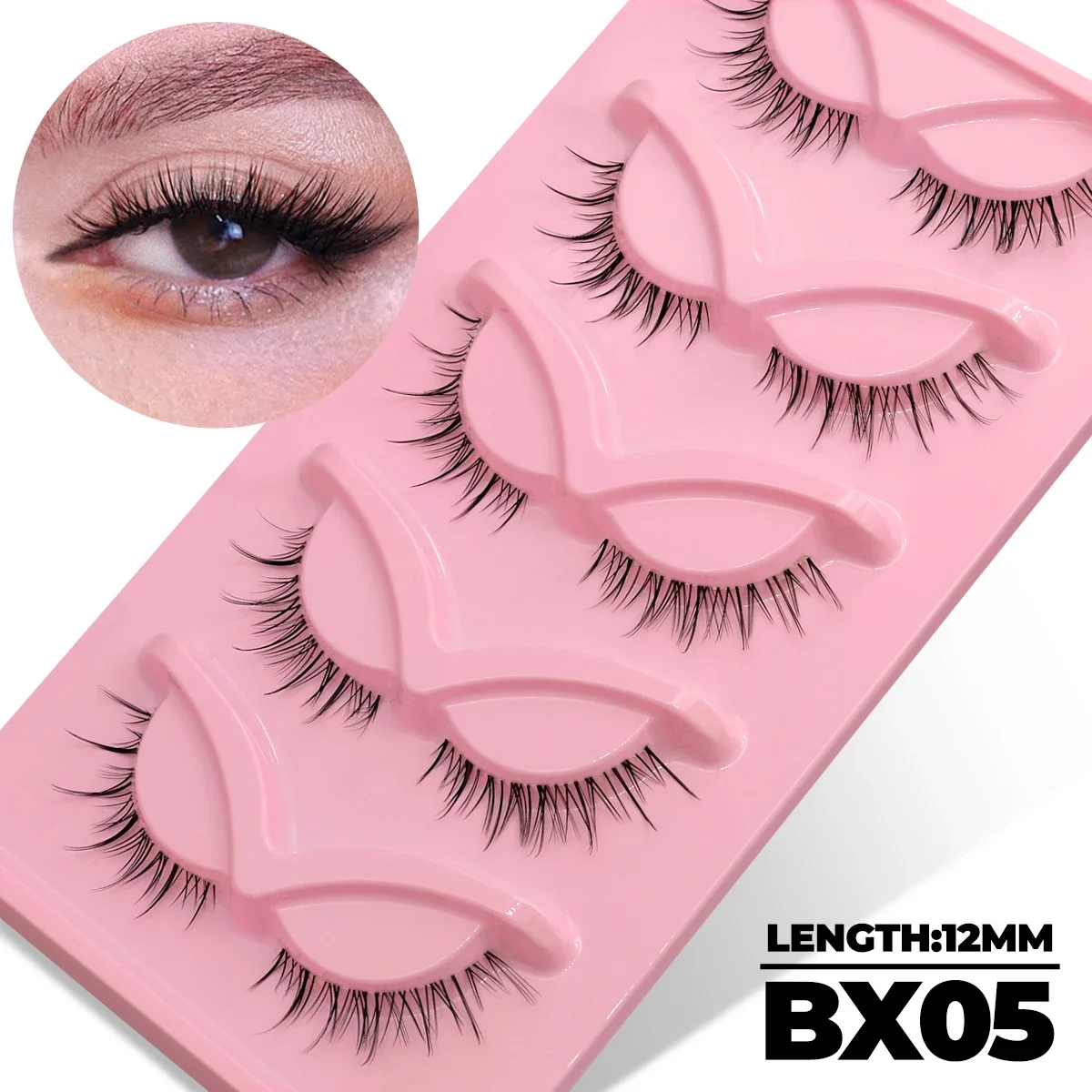 Veltrinay Cat-Eye Strip Lashes — 5 Pairs - Image 6