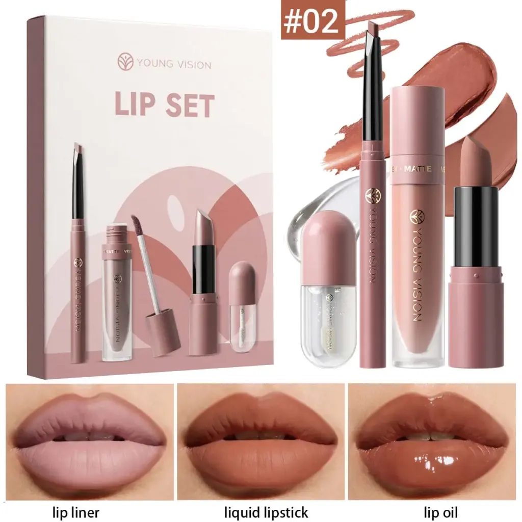 Nude Lip Gloss Set — Matte Velvet, 4 or 10pcs